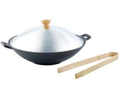 Tornwald-Schmiede Wokpfannen: Gusseisen Wok Set, 30cm (Wokpfanne Gusseisen)