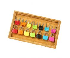 Unbekannt Montessori Spielzeug, Vorhängeschloss mit Schlüsseln Schloss & Holz Tablett Set Sortierspiel Lernspielzeug für Kinder 3 4 5 Jahre Alt - 7 pcs