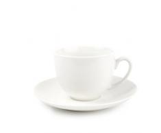 Nurso GmbH Espresso-Obertasse (130 ml) ? und Untertasse (12,5 cm) aus Porzellan Fine Bone China