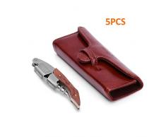 MZY Korkenzieher Professioneller Kellnerkorkenzieher, 5-teiliger 3-in-1-Korkenzieher, Flaschenöffner-Folienschneider mit Edelstahl, geliebt von Barkeepern, Kellnern, Sommelie