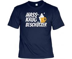 Cooles Volksfest - Oktoberfest T-Shirt - moderne bayrische Tracht : Mass Krug Beschützer -- Goodman Design® Gr: 4XL Farbe: navy-blau