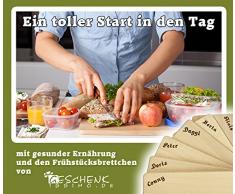 Geschenkissimo Frühstücksbrettchen/Brotzeitbrettchen mit Name, Spruch, Motiv, Logo oder Comic - hochwertige Gravur - Vesperbrettchen aus Buche, rechteckig, glatt, mit abgerundeten Ecken