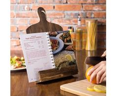 Schneidebrett Stil Holz Rezept Kochbuch iPad Tablet Ständer Halter stehen, mit Ständer, braun