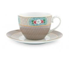 Pip Studio Cappuccino Tasse & Untertasse Blushing Birds | khaki - 280 ml