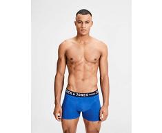 JACK & JONES Herren Unterhosen 5er Set/Pack Sale Männer Marken Boxershorts Weiss schwarz blau grau Shorts Trunks 95% Baumwolle S M L XL XXL Gratis Wäschenetz von B46 (M, 5er Pack C Blau)