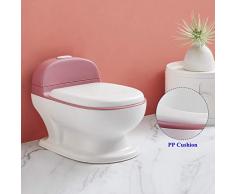 DUWEN Kindertöpfchen mit lebensechtem Spülknopf und Sound Spezialtopf Tragbarer Toilettensitz Leicht zu reinigendes Toilettentraining für Jungen und Mädchen für Kinder im Alter von 0 bis 6 Jahren