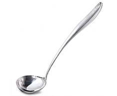 Newness 38.9 cm Suppenkelle, Suppenschöpfer Schöpflöffel aus 304 Edelstahl, Schöpfkelle Küche Servieren Pfanne für Käsesuppe, Chili, Gravy