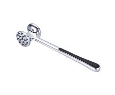 BESTONZON Doppelseitiger Fleischklopfer Fleischhammer Edelstahl Küchenhelfer für Steak Huhn Fisch Schweinefleisch