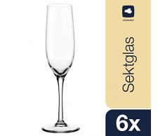Leonardo Sektglas Ciao+, 6-er Set, 190 ml, spülmaschinenfest, Teqton-Kristallglas, 061445
