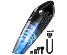 Handstaubsauger Akku Beutellos, 6000Pa Nass & Trocken Handsauger Kabellos (830g, Abfallklappe, Wandhalterung, 22 Min Saugzeit, 2 Filters, Tragtasche), Autosauger Akkusauger für Zuhause Autos Küche