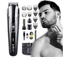 Haarschneider Bartschneider für Männer Professionelle Haarschneider Nasenhaarschneider, multifunktionale Präzisionsschneider 6 in 1, batteriebetrieben und elektrisch, wasserdicht