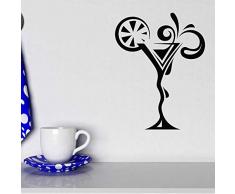 JXFFF Trinkglas Serie Küchendekoration Wandaufkleber Vinyl Innendekoration selbstklebendes Wandbild abziehbar 32x42 cm