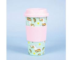 Fizz Creations Thermobecher Einhorn mit abnehmbarem Griff aus Silikon