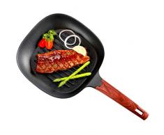 NYDZDM Pan rauchlose Steak Bratpfanne gestreifte Pfanne, Induktionsherd universeller Antihaft-Rindfleisch-Spezialtopf