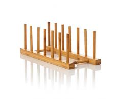 bambuswald© ökologisches Abtropfgestell für Geschirr 100% Bambus | nachhaltiges Abtropfgitter ca. L30xB11,5xH10,5cm | Abtropfständer für Teller & Tassen | Geschirrabtropfer Abtropfkorb für Küche Büro