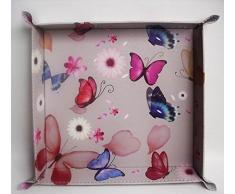 Quadratisch, Kunstleder Faltbar Tablett in ein stilvolles Design BUTTERFLY1