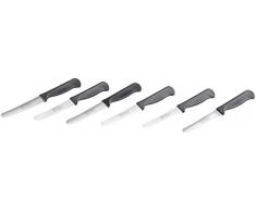 Rosenstein & Söhne Brötchenmesser: Frühstücksmesser mit Wellenschliff aus rostfreiem Chromstahl, 6er-Set (Brotmesser)