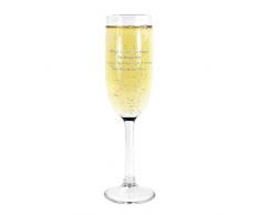 TUFF LUV Personalisiert Champagnergläser, Sektglas spülmaschinenfest, Bleifreies transparent, Klarglas, hochwertige Qualität 180ml