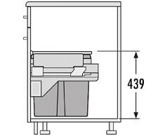 Hailo Abfallsammler CS Slide 60.3/56 für Schränke von 600 mm Breite mit Frontauszug