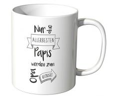 Wandkings® Tasse, Schriftzug „Nur die allerbesten Papis werden zum Opa befördert.“ - Weiß