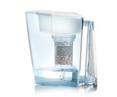 NEU: Wasserfilter MAUNAWAI® Premium Bio Made in Germany inkl. 1 Trinkwasserkanne +1 Filterkatusche und Filterpad (für 3 Monate) - Weiß, Trinkwasserfilter + Filterkanne