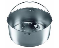 Silit Sicomatic Schnellkochtopf-Einsatz, Dünsteinsatz gelocht hoch, für Ø 22 cm Edelstahl spülmaschinengeeignet