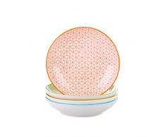 Vancasso Natsuki 4-teilig Porzellan Suppenteller, Ø 21,5 cm Tiefteller