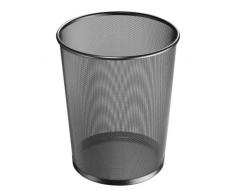 Herlitz 1607068 Papierkorb 18l Manhattan schwarz mit Drahtgitter Mesh