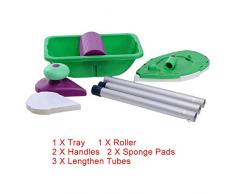 Meixiang Werkzeug Für Die Wanddekoration Schwamm Farbroller Und Tablett-Set, Nach Hause Pinsel Dekoration Werkzeuge, Nach Hause Wanddekoration Werkzeuge, 9Pcs