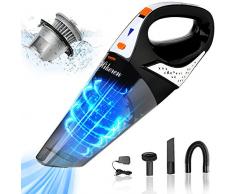 Hikeren Handstaubsauger Akku Beutellos 6000PA Starke Absaugungkraft, 2500mAh Handsauger (Nass/Trocken Handstaubsauger, Doppel-Filtersystem) Akkusauger für Auto gegen Tierhaare,Flüssigkeit