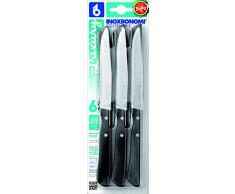 INOXBONOMI 38006Â Blister 6Â StÃ¼ck, Messer Steak oder Pizza 12Â cm, genietete, anthrazit