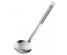 RÖSLE Schaumlöffel flach grob gelocht, Edelstahl 18/10, Ø 12 cm, 37 x 12 x 8,2 cm, spülmaschinengeeignet