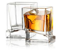 JoyJolt Carre Whiskygläser, 284 ml, 2 Stück