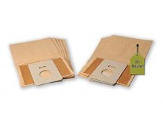 eVendix Staubsaugerbeutel passend für Mastercraft 6500, 20 Staubbeutel + 4 Mikro-Filter, kompatibel mit Swirl H28