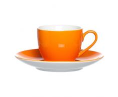 Ritzenhoff & Breker Doppio Espresso Obere, Obertasse, Ober Tasse, Geschirr, Porzellan, Orange, 80 ml, 516166