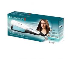 Remington Haarglätter Shine Therapy Wide Plate S8550, breite und federnd gelagerte Stylingplatten, hochwertige Keramikbeschichtung mit marokkanischen Arganöl und Vitamin E, schwarz/weiss