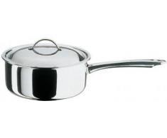 Spring 0285510620 Cristal Stielkasserolle nieder mit Deckel, Edelstahl, silber, 15,2 x 26,6 x 46,6 cm