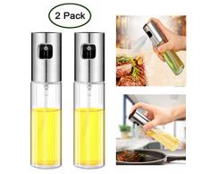 2 Stück Essig und Ölsprüher Pump Öl-Zerstäuber Essig-Zerstäuber - Tragbar Öl Essig Spender Flasche Küche Werkzeug für Tägliches Kochen/BBQ/Picknick im Freien und Camping (100ml)
