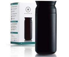 BOHORIA® Premium Edelstahl Kaffee-to-Go-Becher – Isolierbecher – Thermo-Becher – Doppelwandig & Vakuumisoliert - 360 ml – Reise-Becher Kaffee und Tee zum Mitnehmen – Autobecher Travel Mug (Ink)