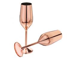 Sektgläser Edelstahl 200 ml rose gold, unzerbrechlich, BPA-frei, für Hochzeit Partys und Jahrestag, 3 Farben, Edelstahl, rose gold, 200 ml…