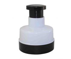 Eurosan HM Hamburger-Presse für Burger Patties, inklusiv 100 Wachstrennscheiben, Durchmesser 9,5 cm, Kunststoff, weiß / schwarz, 11 x 11 x 13.5 cm