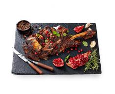 Sendez® Schieferplatte 30x20cm Servierplatte Untersetzer Käseplatte Wurstplatte 2-12-tlg. (6-TLG.)