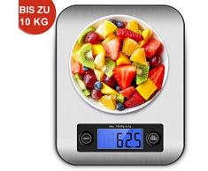 Küchenwaage Digital Digitalwaage Digitale Küchenwaage Professionelle Waage Electronische küchenwage, Haushaltswaage mit LCD Display-wunderbare Präzision auf bis zu 1g - 10kg Maximalgewicht weiß