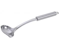 Saucengießlöffel, Serie POLARIS, seidenmatt polierter Griff, ganz aus Edelstahl 18/10, hochglänzend / Stiellänge: 21 cm | ERK