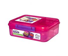 Sistema Bento Lunch Box mit Obst/Joghurt Topf, mehrfarbig, 1,65 Liter (farbig sortiert)