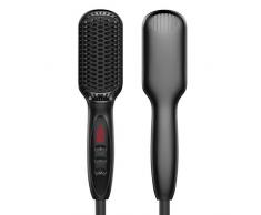 3 in 1 Haarglätter Bürste Bartglätter, Tragbare Glättungbürste, Haar Bart Glätter Kamm für Frauen und Männer mit Einstellbare Temperatur / LCD Anzeige / multifunktionale Heizung