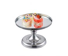 LLFFDC Schmiedeeisen Tortenständer Cupcake Ständer Dessertstand Gebäckschale Verwendet Für Hochzeit, Geburtstagsfeierdekoration, Zwei Farben, DREI Größen,Silber,S