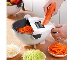 HyPee Gemüseschneider 7 in 1 Handbuch mit Zubehör Schneiden/Mischen & Schneiden Gemüseschneider Schäler Obst, Gemüseschneider, Gemüseschäler, Cutter für alle Gemüse