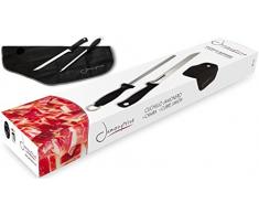 Schinkenmesser mit Wetzstahl und Schinkenabdeckung - Ideales Set für das Schneiden von Iberico Pata Negra, Serrano Schinken (Jamón) & Prosciutto