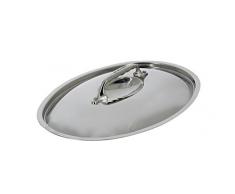 DE BUYER 3708.30 Deckel Edelstahl Oval Edelstahl grau 30 cm